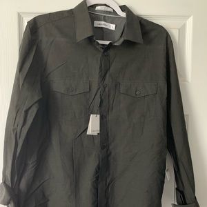 NWT Calvin Klein long sleeve button down.